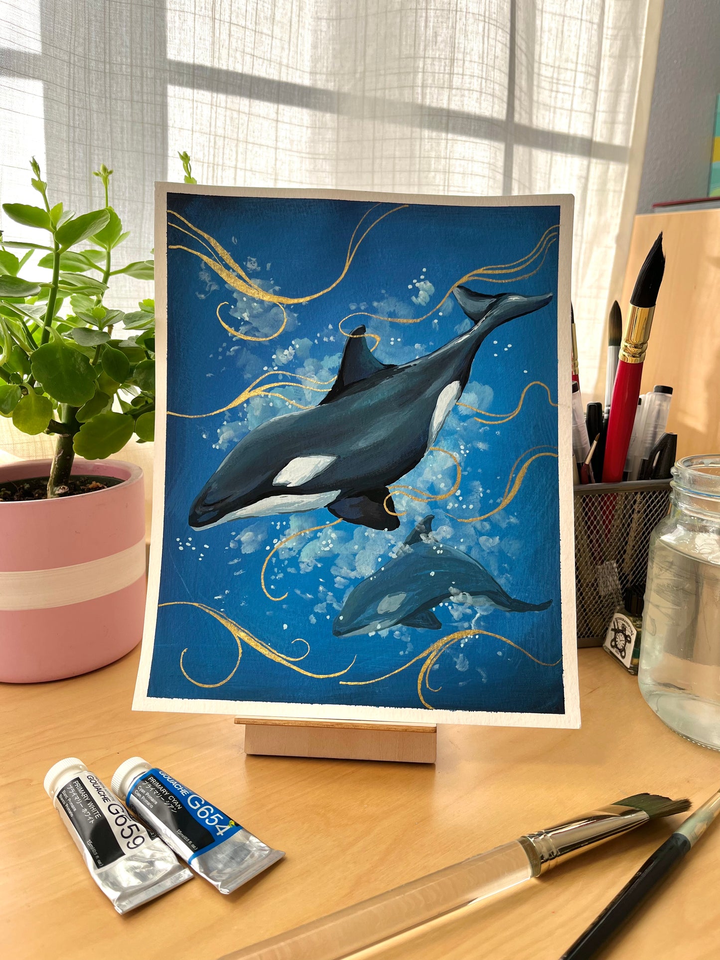 Original Orca Painting (8"x 10")