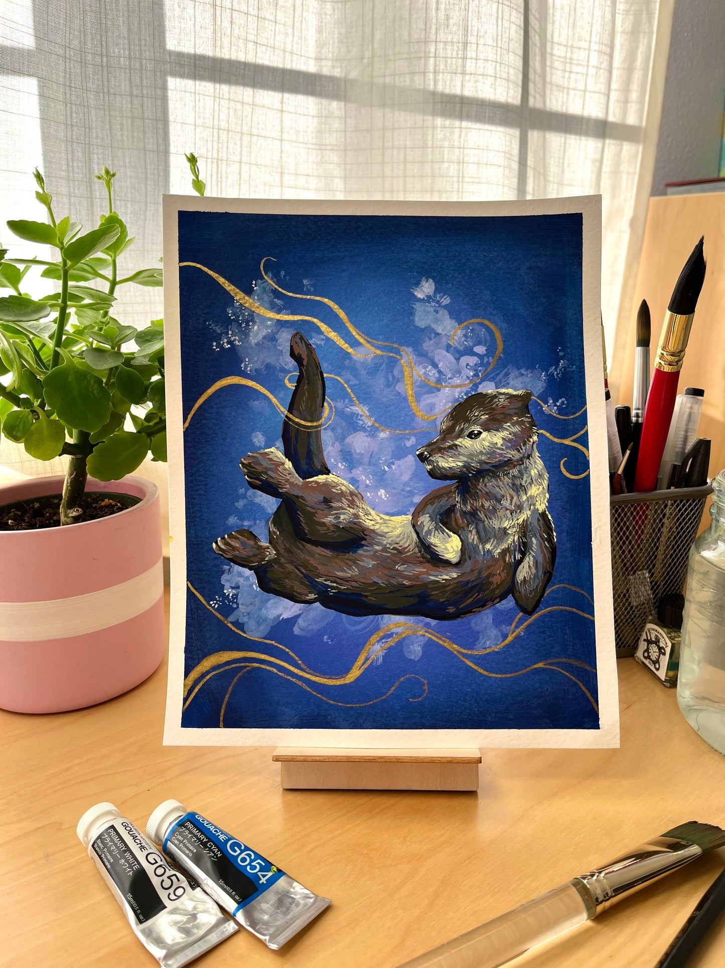 Original Otter Painting (8"x10")
