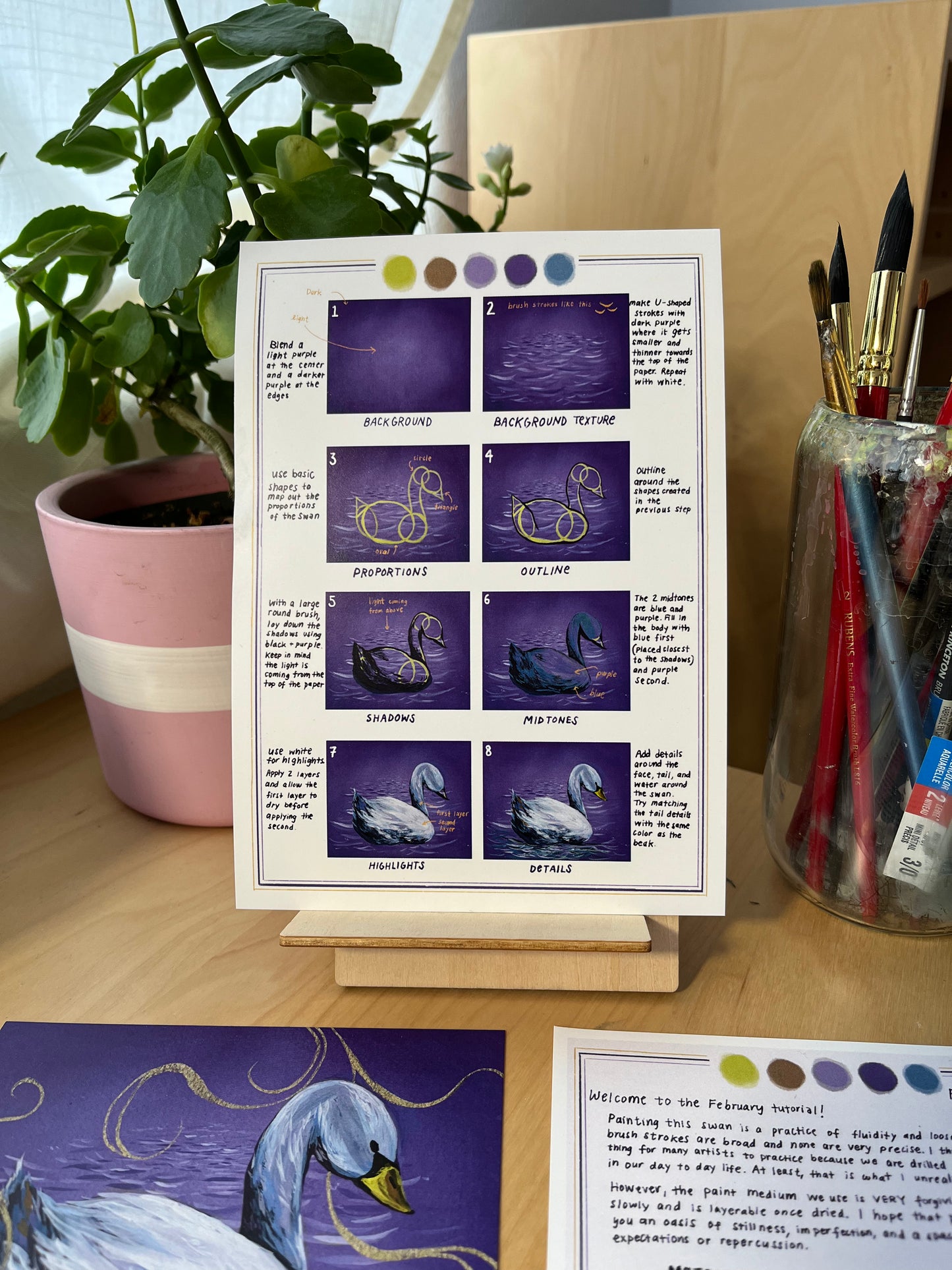 February Tutorial/Print: Swan
