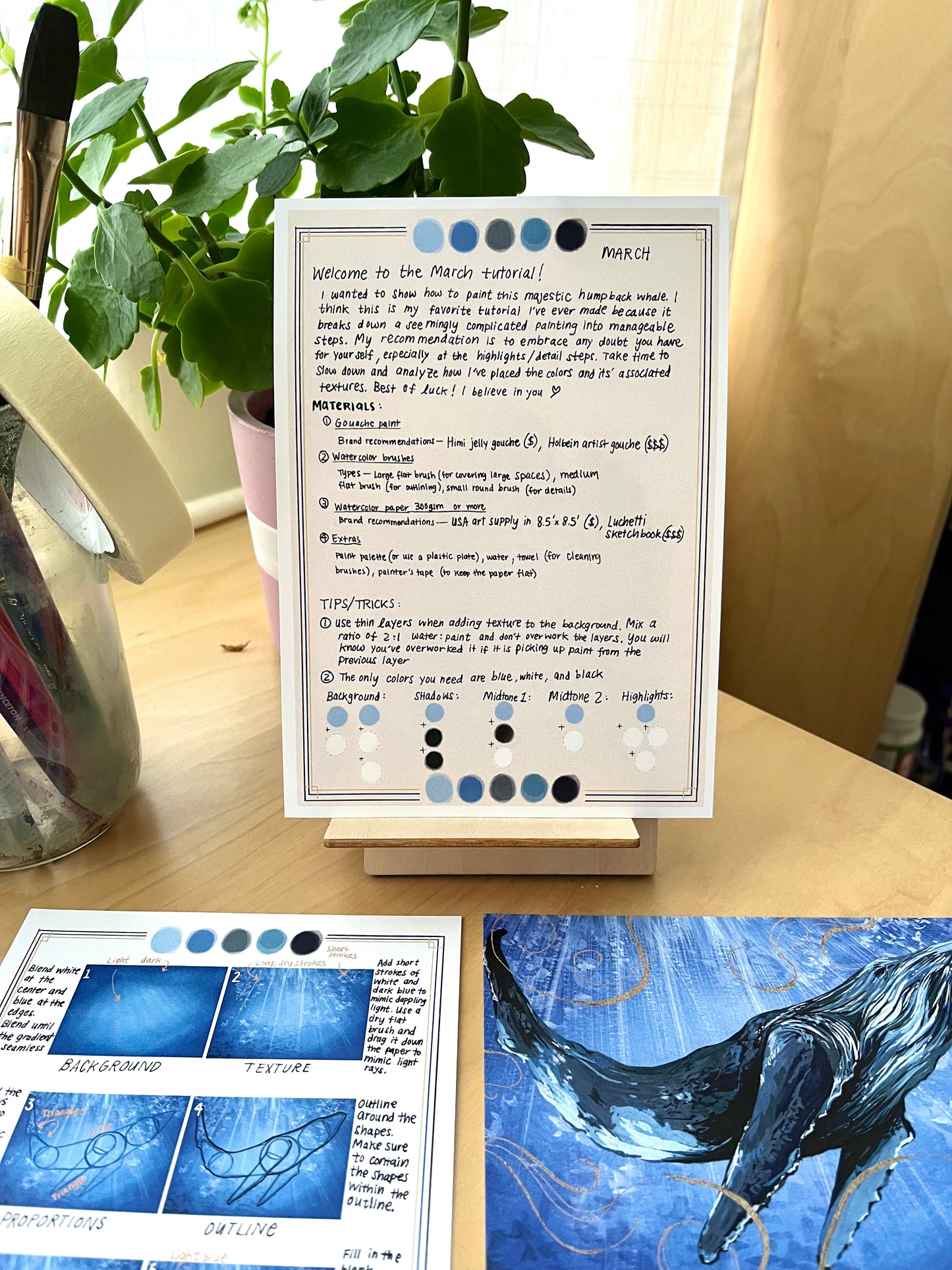 March Tutorial/Print: Blue Whale