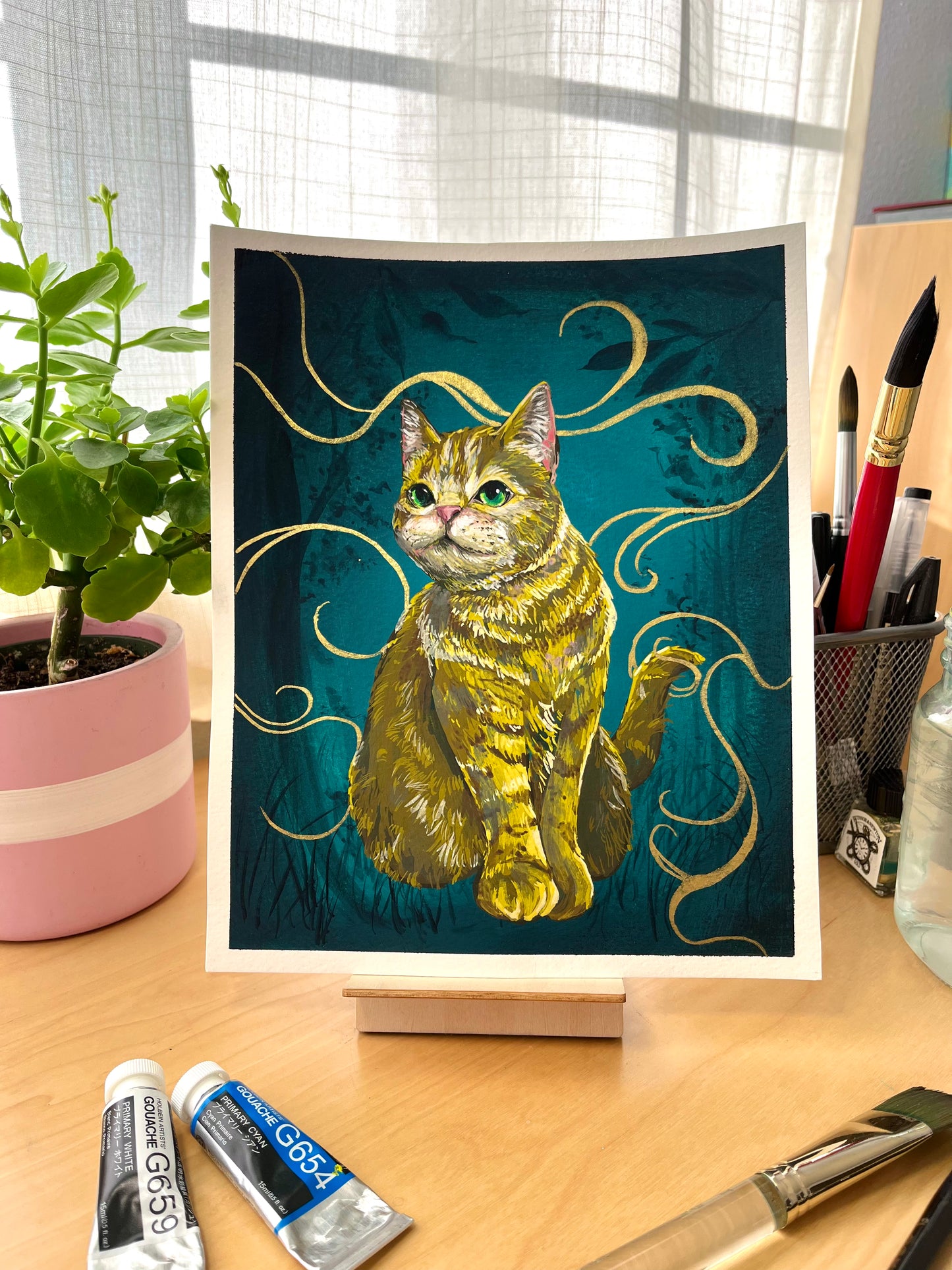 Original Cat Painting (8"x10")