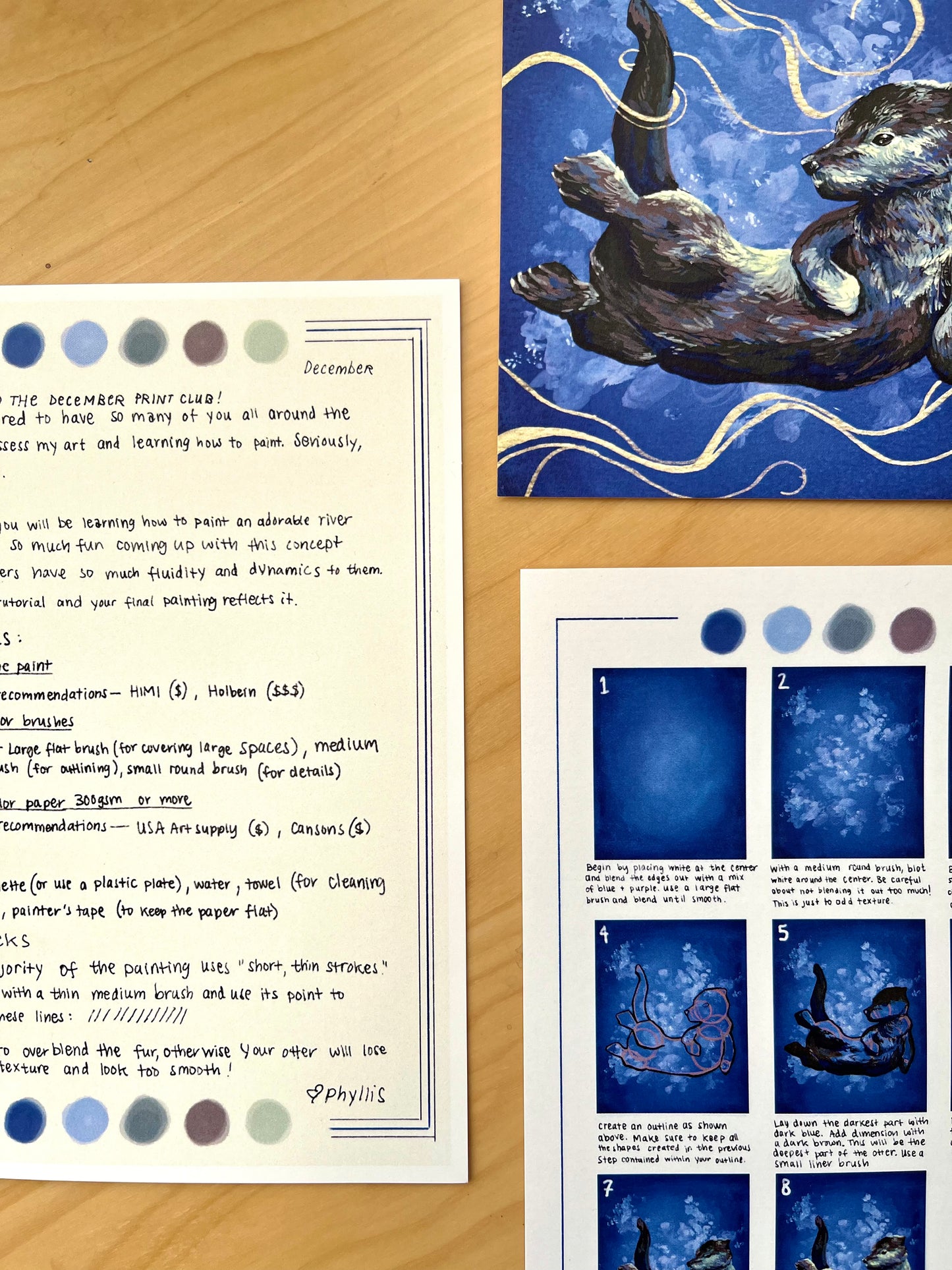 December Print Club Tutorial/Print: Otter