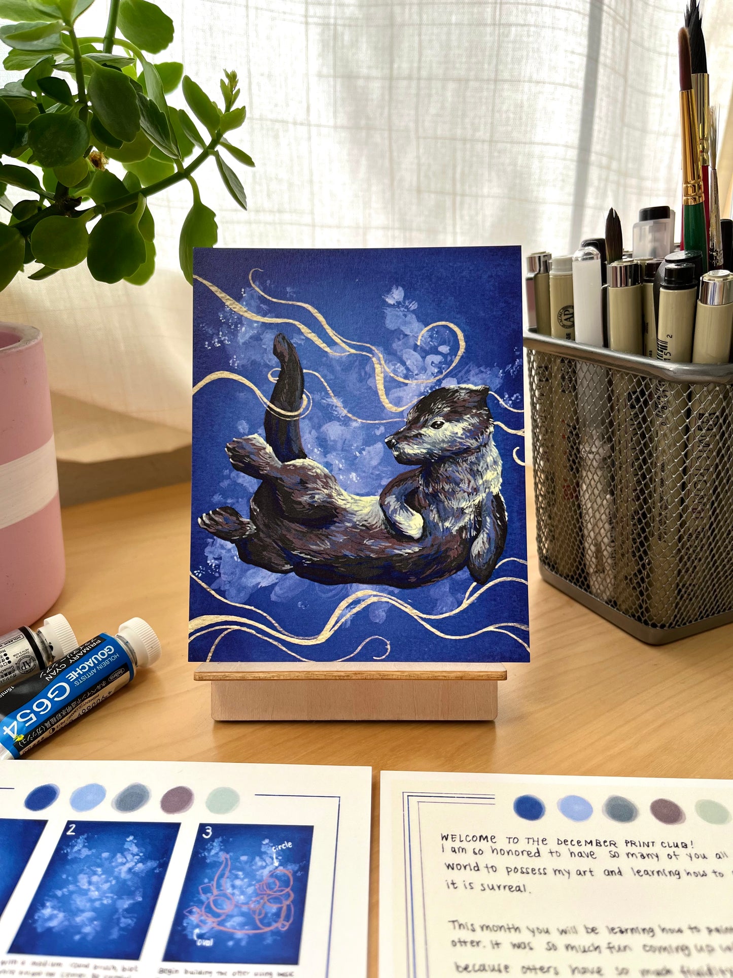 December Print Club Tutorial/Print: Otter