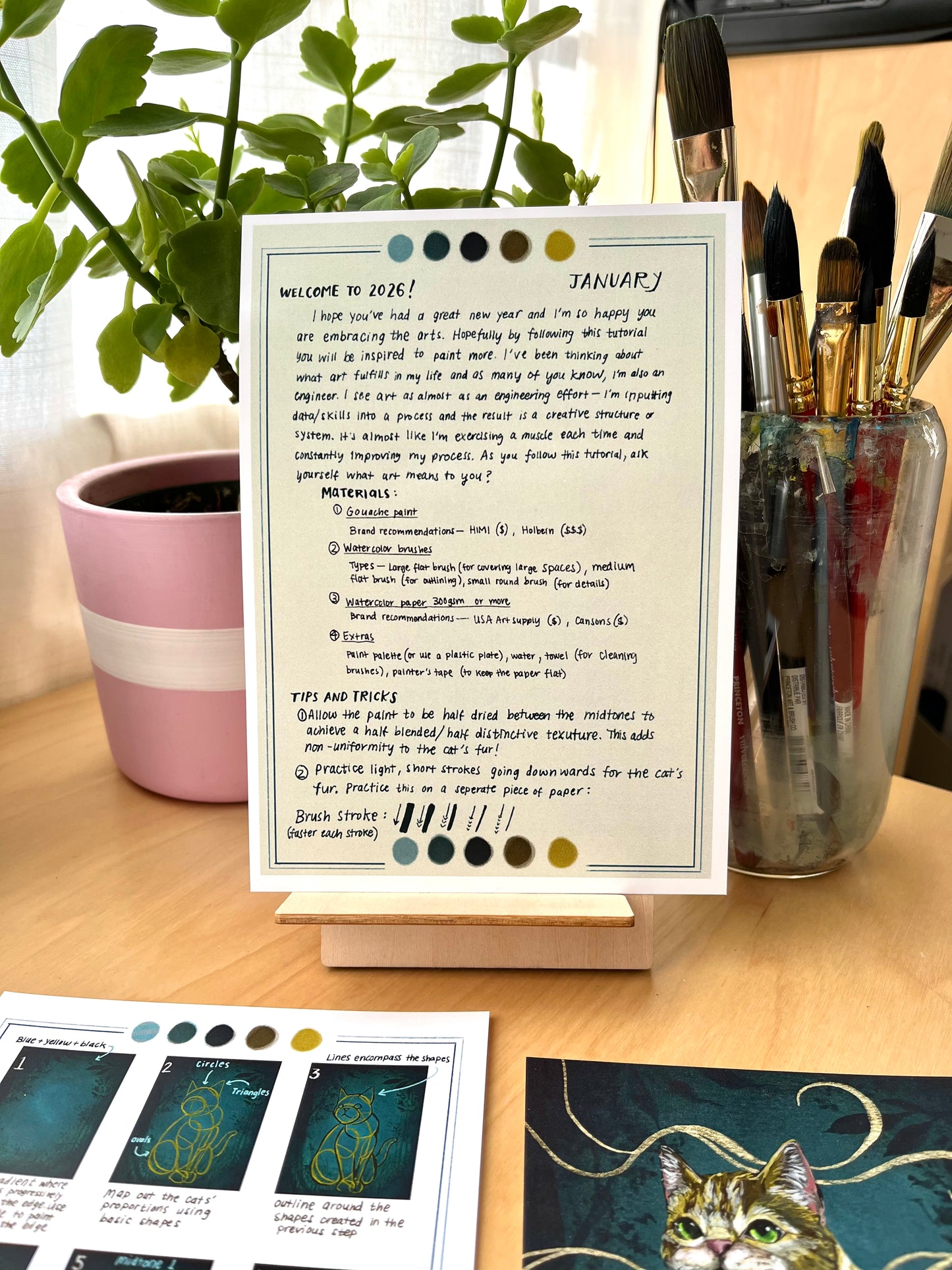 January Print Club Tutorial/Print: Cat