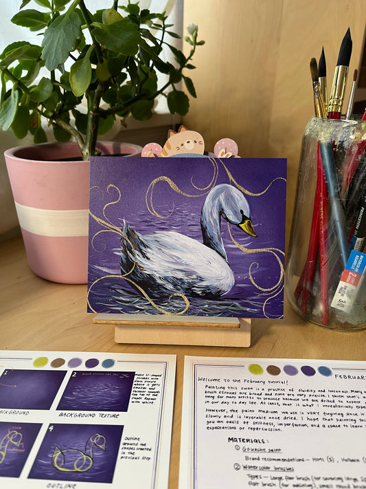 February Tutorial/Print: Swan