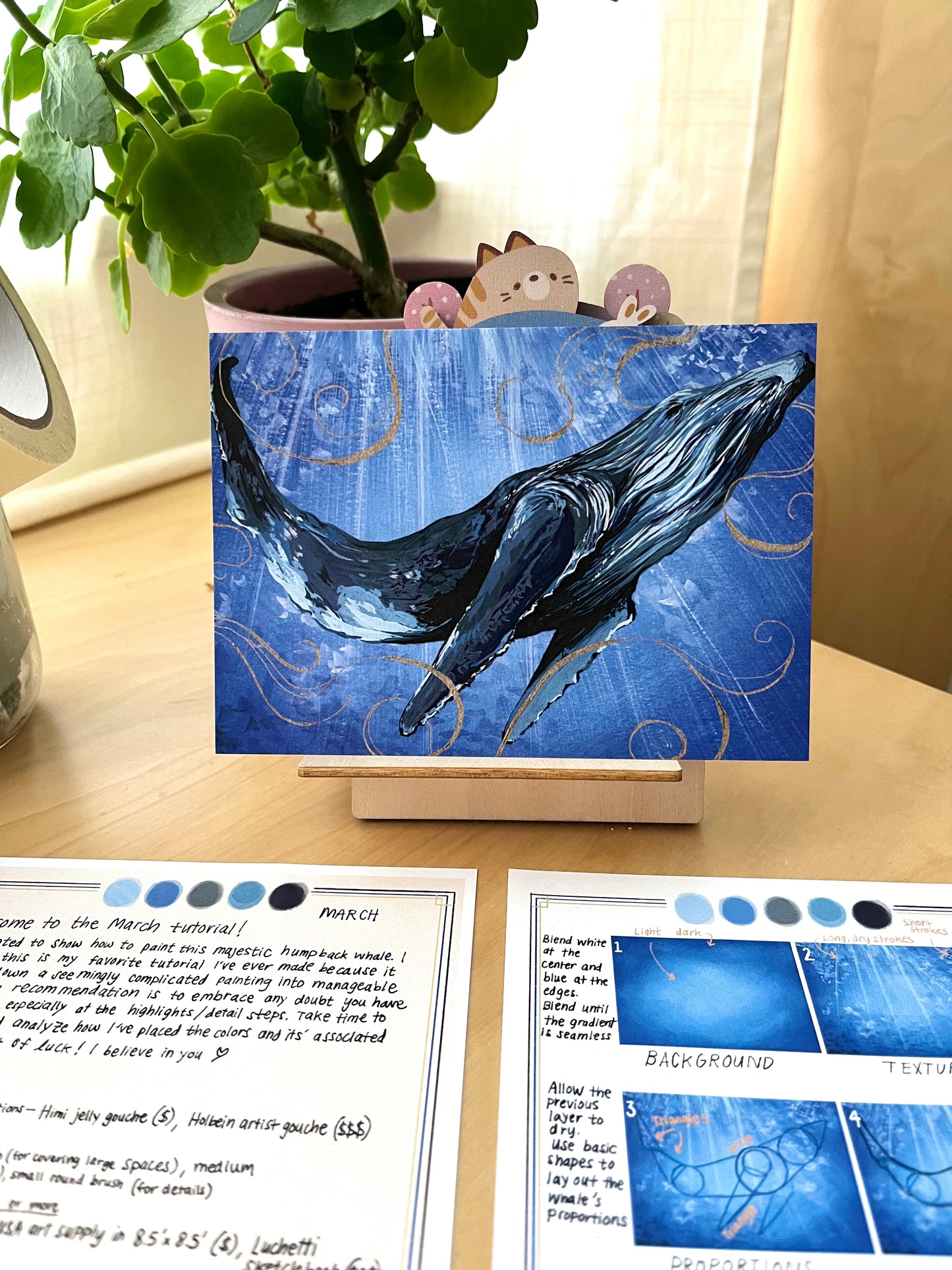 March Tutorial/Print: Blue Whale