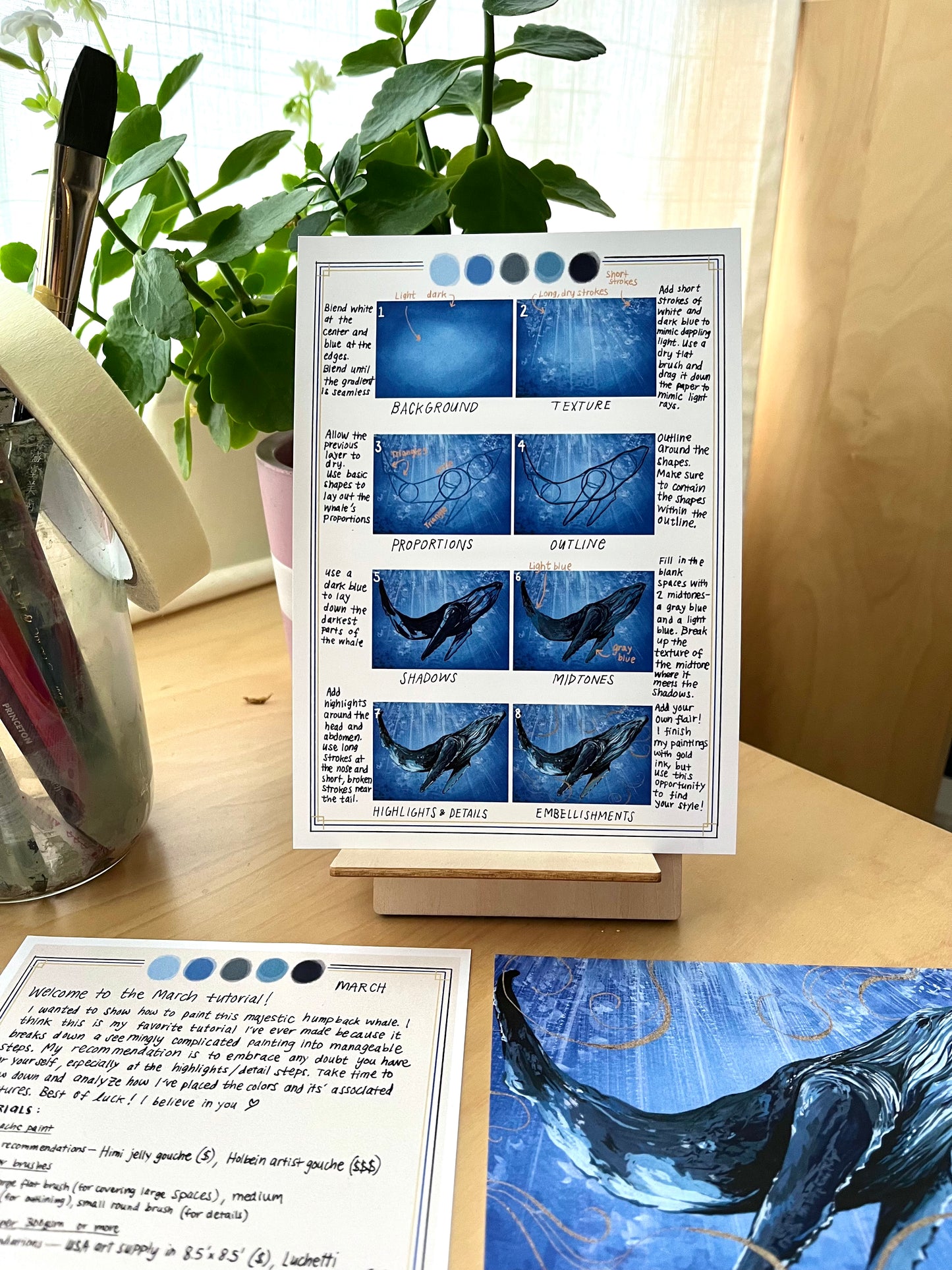 March Tutorial/Print: Blue Whale